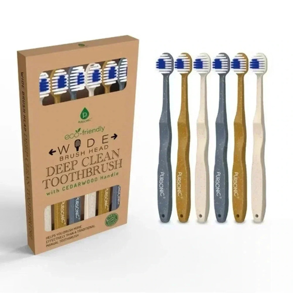 🆕Eco-Friendly Cedar Toothbrushes 6-Pack - Picture 8 of 12